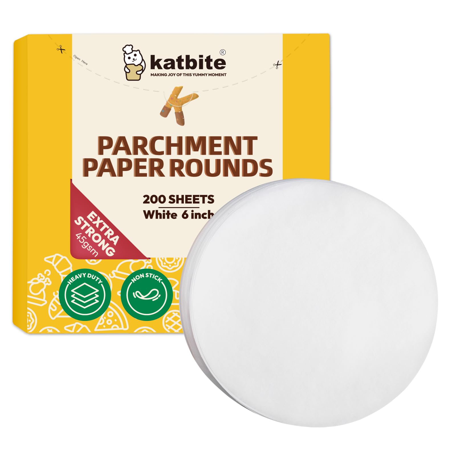 HASTHIP® Round Baking Sheets Paper, Uses for Cake Baking HASTHIP® Round Baking Sheets Paper, Uses for Cake Baking